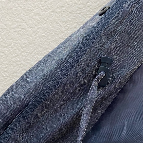 SAMUEL DONG Shimmer Bluish Gray Cinched Waist Bubble Coat Jacket Size L - Picture 15 of 16